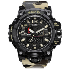 SMAEL Brand Men Sports Watches Dual Display